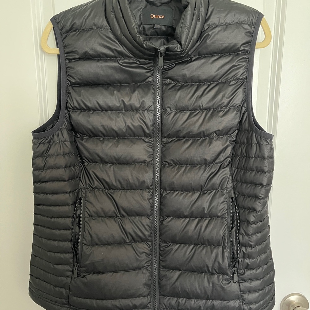 Quince Black Quilted Puffer Jacket